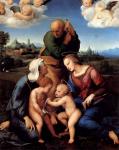 Рафаэль Санти. Святое семейство со св.Елизаветой и Иоанном Крестителем. 1507. Мюнхен. Старая пинакотека